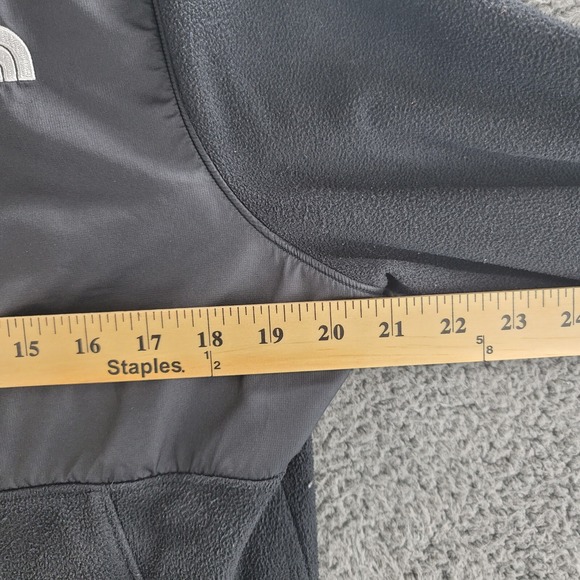 North Face Pullover Sweater Black Womens Large 1/4 Zip Jacket Long Sleeve Fleece - Picture 11 of 13